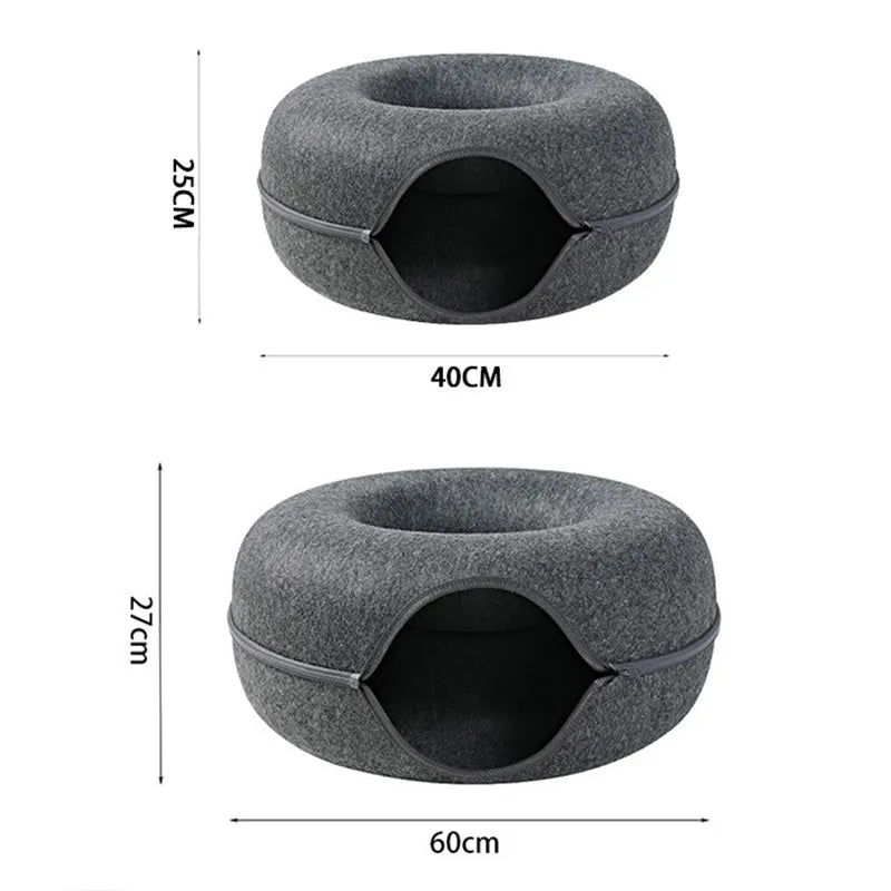 Withlovetopets™ Donut Cat Bed Tunnel