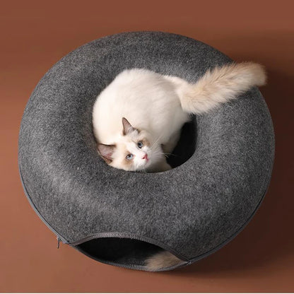 Withlovetopets™ Donut Cat Bed Tunnel