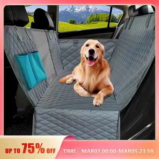 143×153CM Double Zipper Car Pet Seat Pad Waterproof Dirt Resistant Suitable Multiple Models Solid Color Cars Rear Seats Cushion