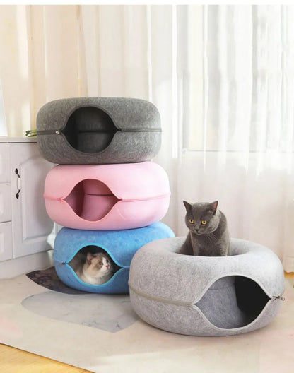 Withlovetopets™ Donut Cat Bed Tunnel