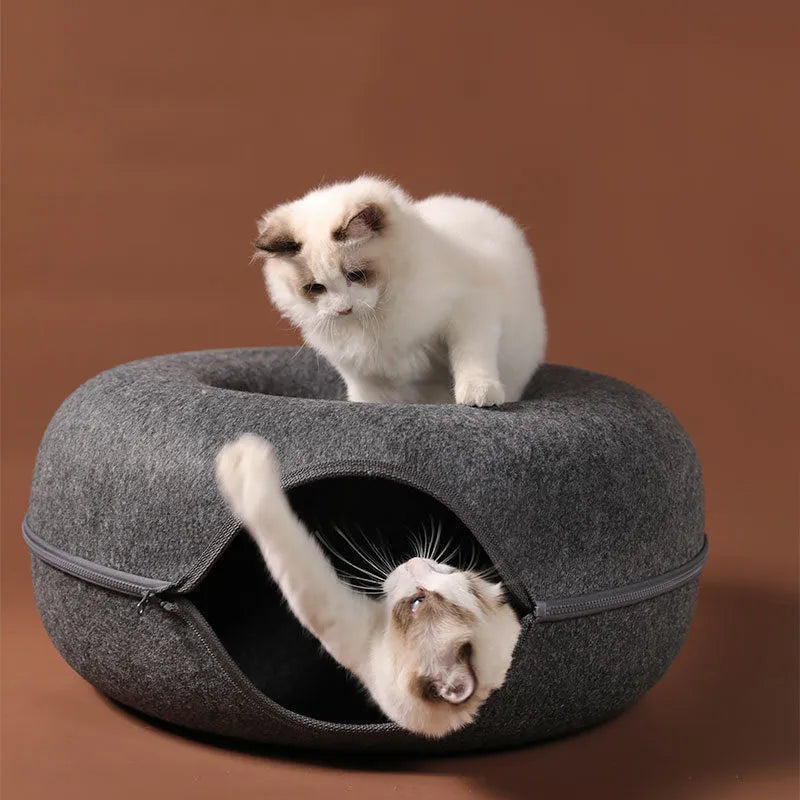 Withlovetopets™ Donut Cat Bed Tunnel