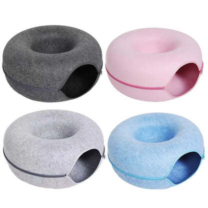 Withlovetopets™ Donut Cat Bed Tunnel