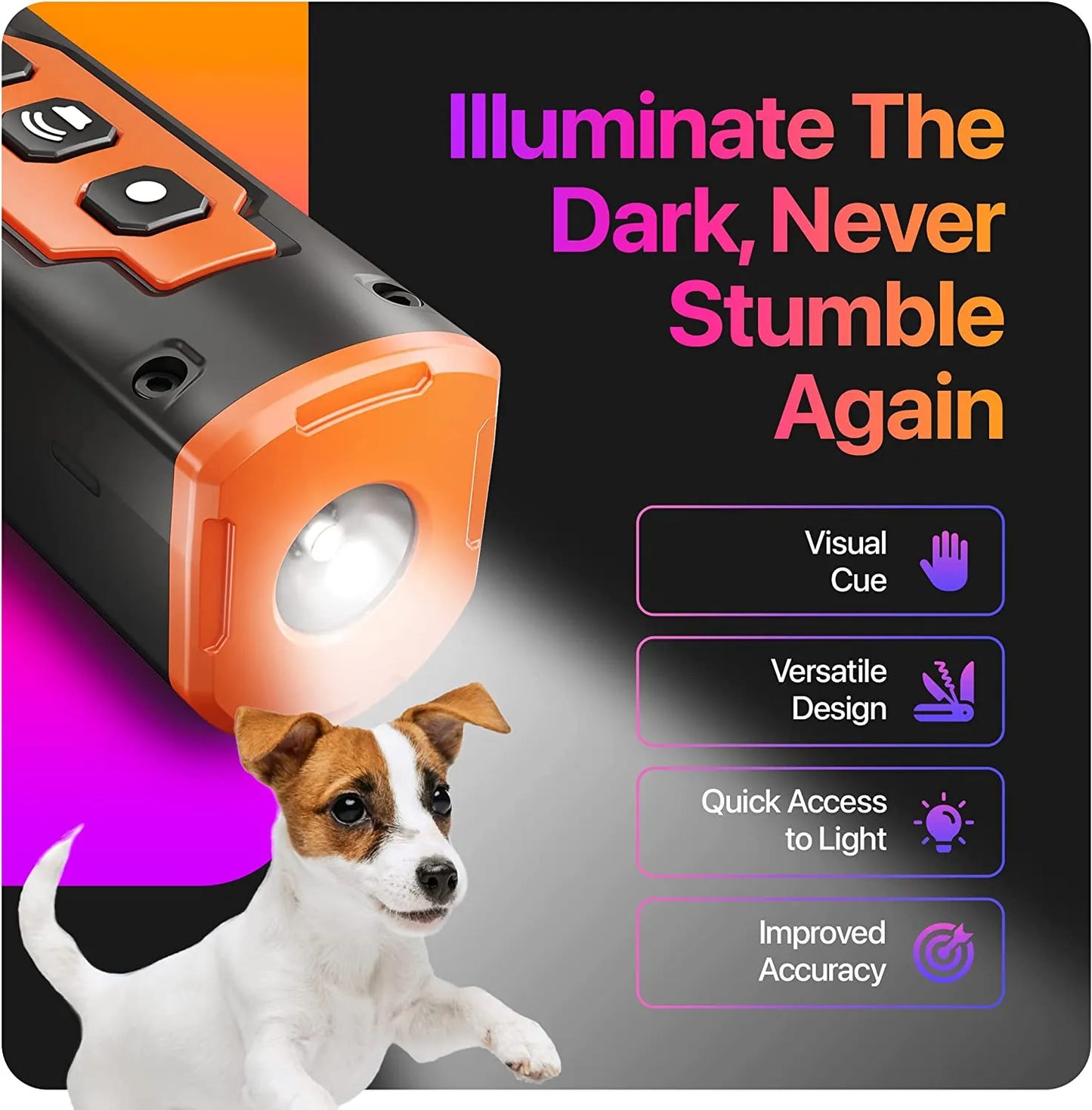 Withlovetopets™ Ultrasonic Dog Training & Bark Deterrent Device