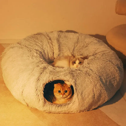 2 In 1 Round Tunnel Cat Beds